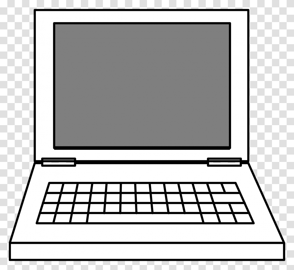 Laptop Black And White Free Content Clip Art Clip Art Of Laptop, Pc, Computer, Electronics, Computer Keyboard Transparent Png