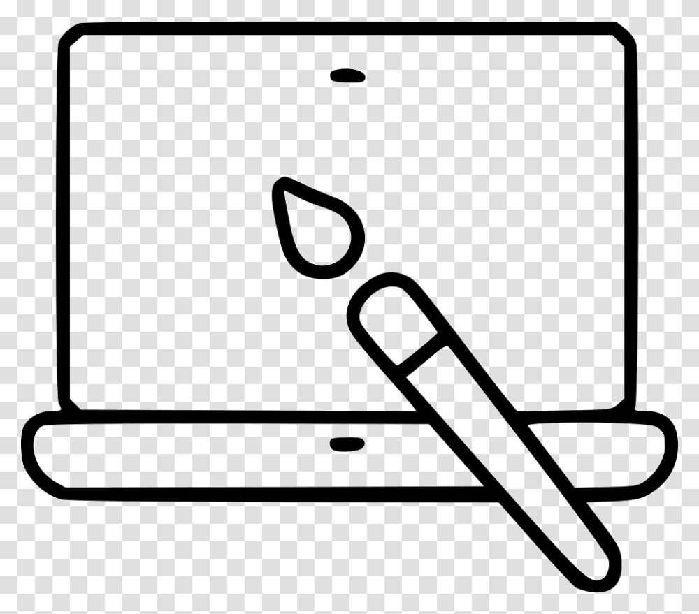 Laptop Brush Background Paintbrush Wallpaper Image Diagram Of An Immunoglobulin, Drawing, Scissors, Sketch Transparent Png