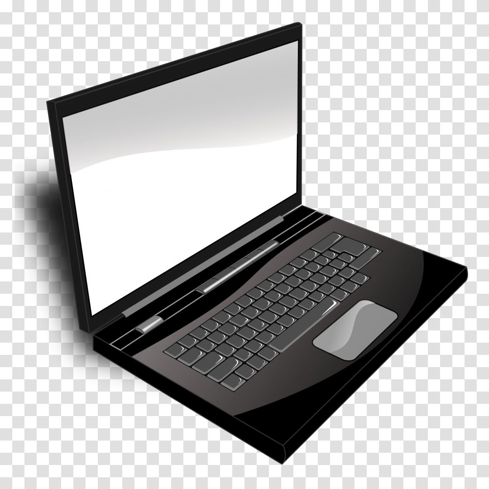 Laptop Clip Art Black And White, Pc, Computer, Electronics, Computer Keyboard Transparent Png