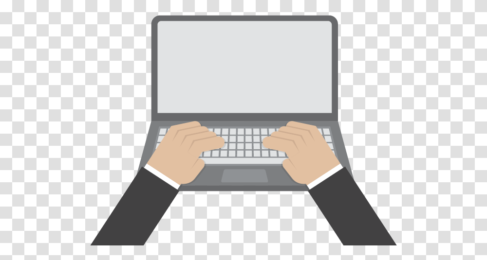 Laptop Clipart Typing Typing On Computer Clipart, Pc, Electronics Transparent Png