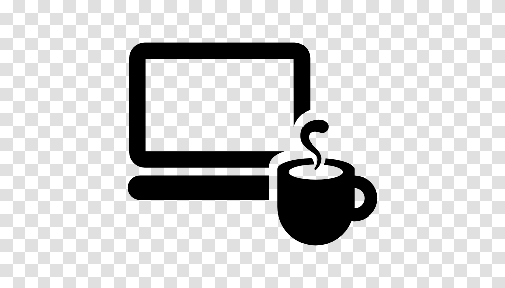 Laptop Computer Coffee Screen Working Business Work Icon, Gray, World Of Warcraft Transparent Png