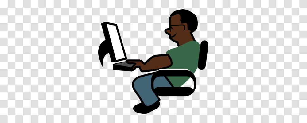 Laptop Computer Logo Man Sitting, Person, Human, Pc, Electronics Transparent Png