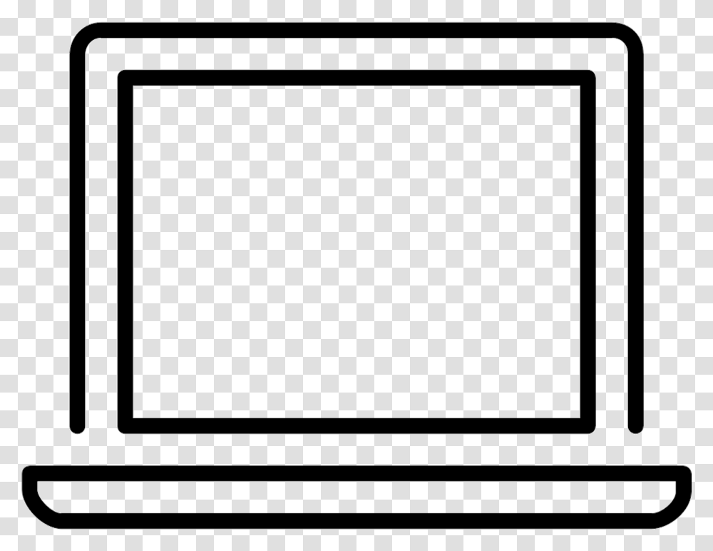 Laptop Computer Screen Icon Clipart Download Laptop Icon White, Monitor, Electronics, Display, Blackboard Transparent Png