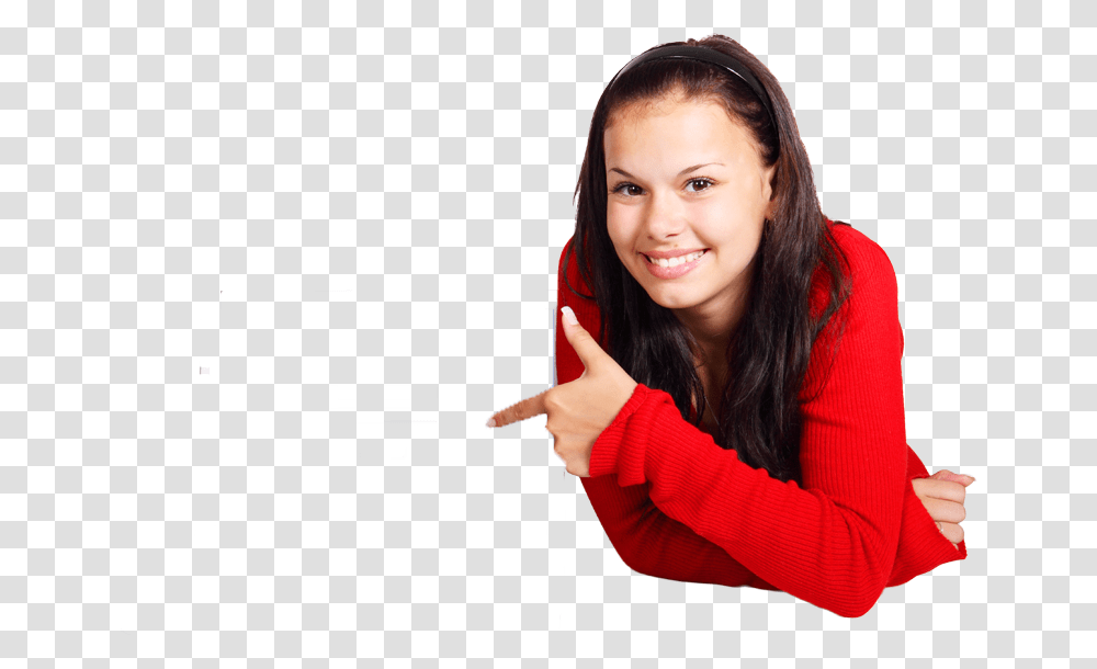 Laptop Girl, Person, Human, Thumbs Up, Finger Transparent Png