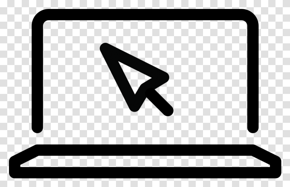 Laptop Icon Sign, Triangle, Gray Transparent Png