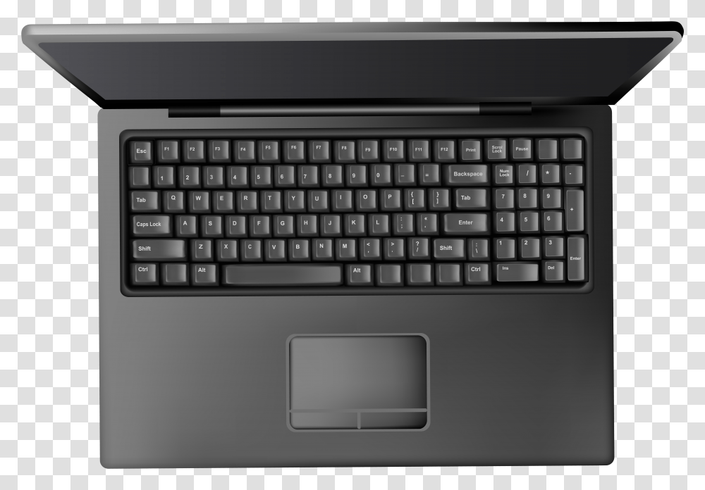 Laptop Keyboard Clipart Laptop Top View, Computer Keyboard, Computer Hardware, Electronics, Pc Transparent Png
