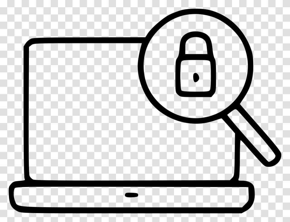 Laptop Magnifying Glass Lock Password Unlock Monitor, Rattle, Security Transparent Png