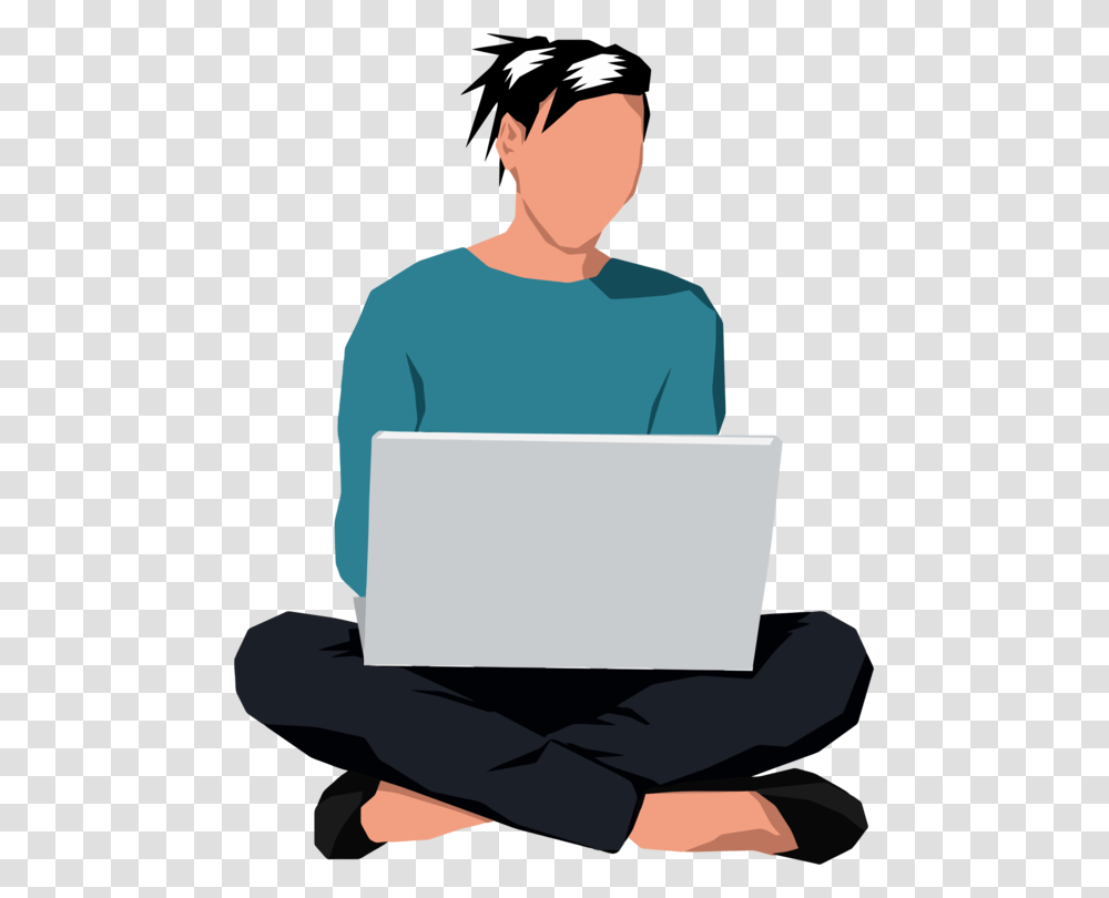 Laptop Manspreading Sitting Can Stock Photo, Person, Human Transparent Png