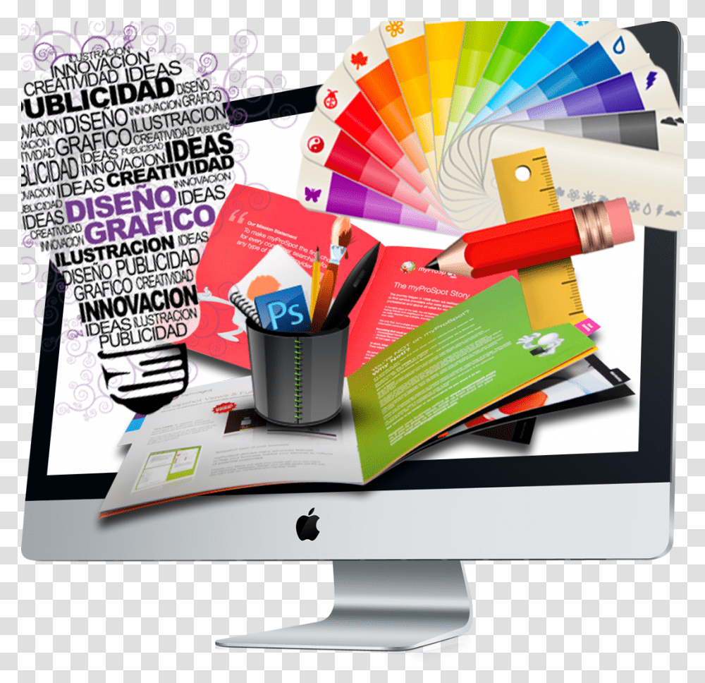 Laptop O Pc Para Grafico Informatica Aplicada Al Grafico, Poster, Advertisement, Flyer, Paper Transparent Png