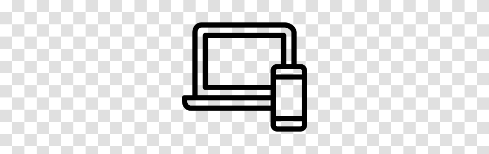 Laptop Phone Icon Line Iconset Iconsmind, Gray, World Of Warcraft Transparent Png