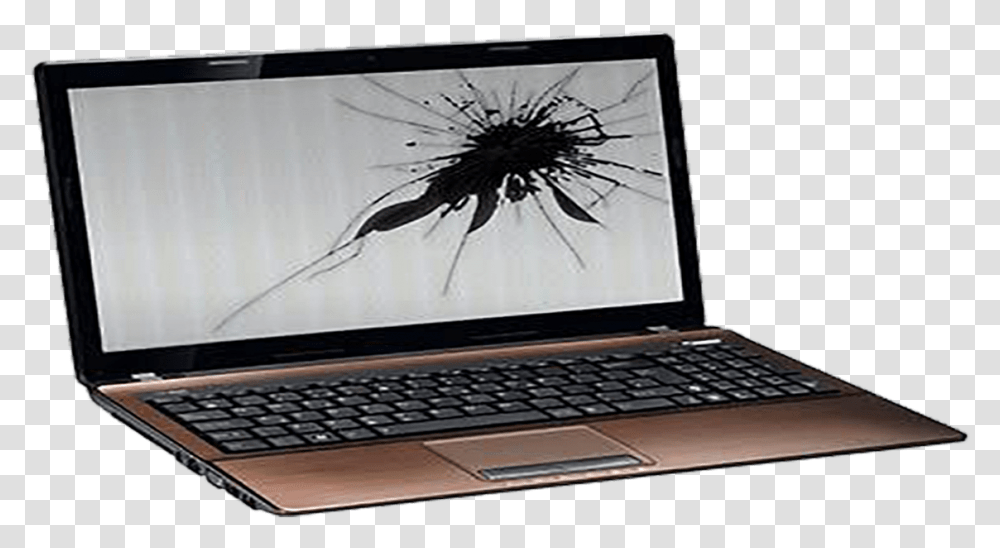 Laptop Screen Replacement Cracked Screen, Pc, Computer, Electronics, Computer Keyboard Transparent Png