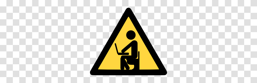 Laptop User Sign Clip Art, Road Sign, Triangle Transparent Png