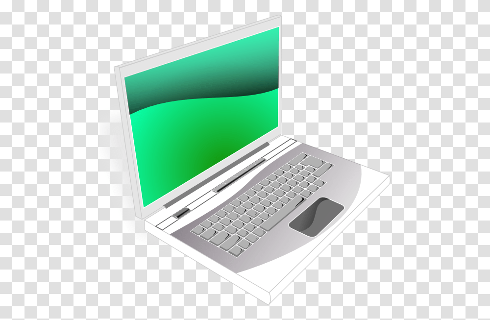 Laptop White Green Image Laptop Clipart Computer Cartoon, Pc, Electronics, Computer Keyboard, Computer Hardware Transparent Png