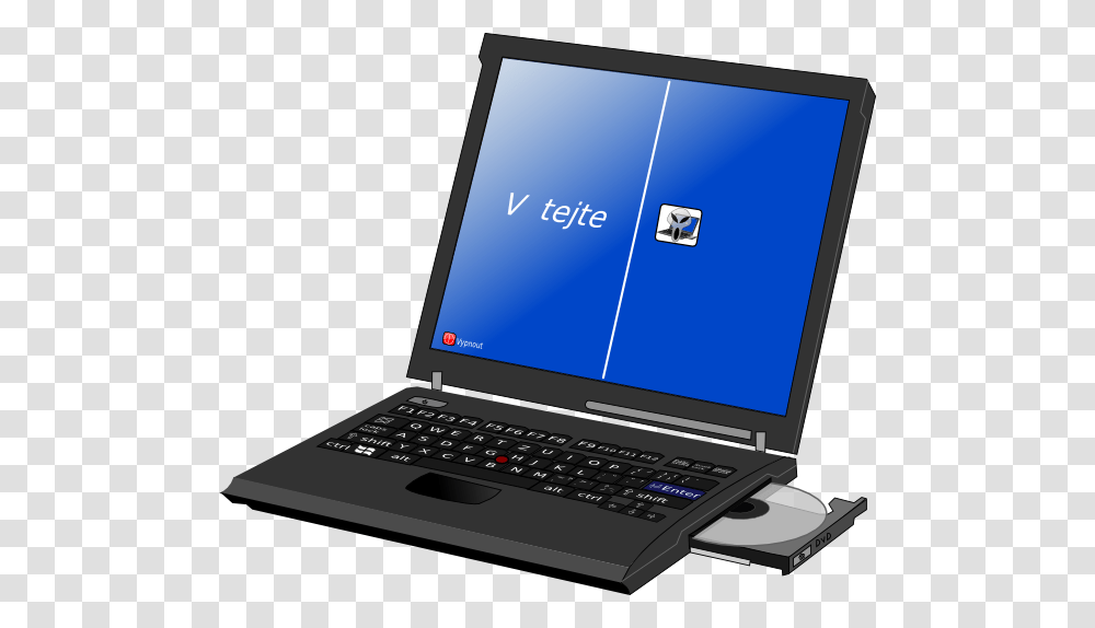 Laptop With Cd Room Open, Pc, Computer, Electronics, Computer Keyboard Transparent Png