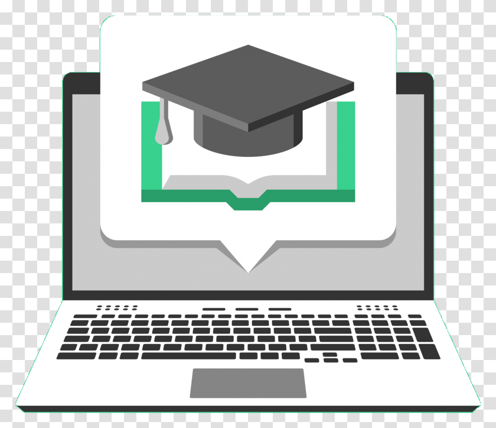 Laptop With Icon Of Graduation Cap For Accessibility Anti Spyware, Pc, Computer, Electronics, Computer Keyboard Transparent Png