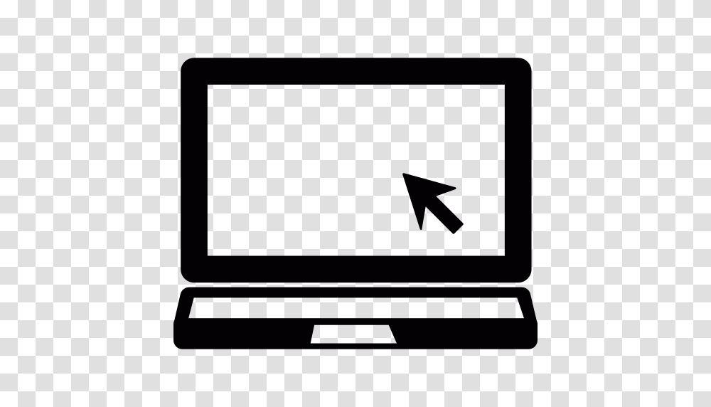 Laptop With Mouse Cursor Icon, Halo, Gray Transparent Png