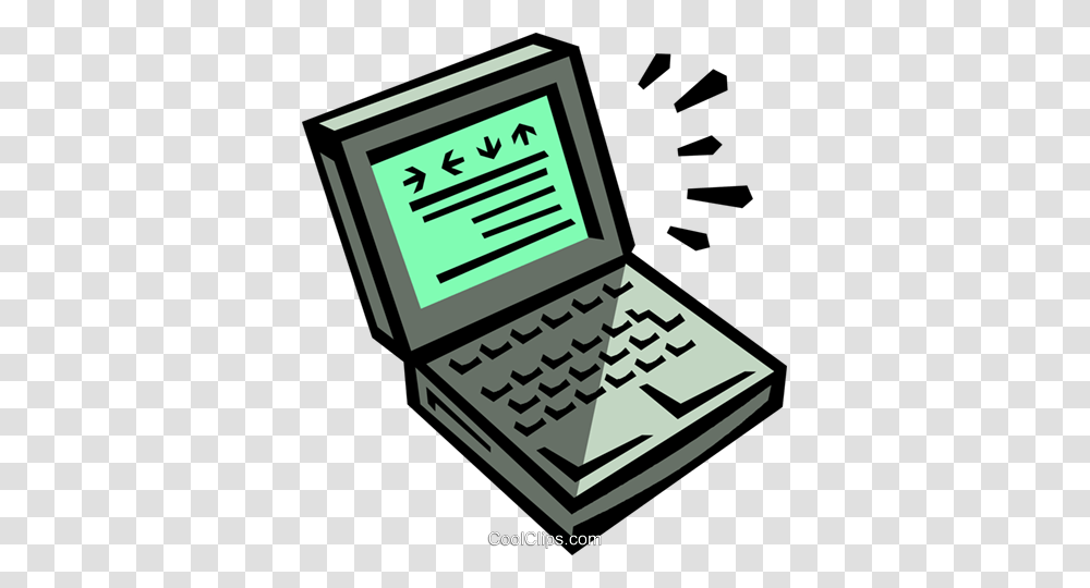 Laptopnotebook Computer Royalty Free Vector Clip Art Illustration, Hand-Held Computer, Electronics, Texting, Mobile Phone Transparent Png