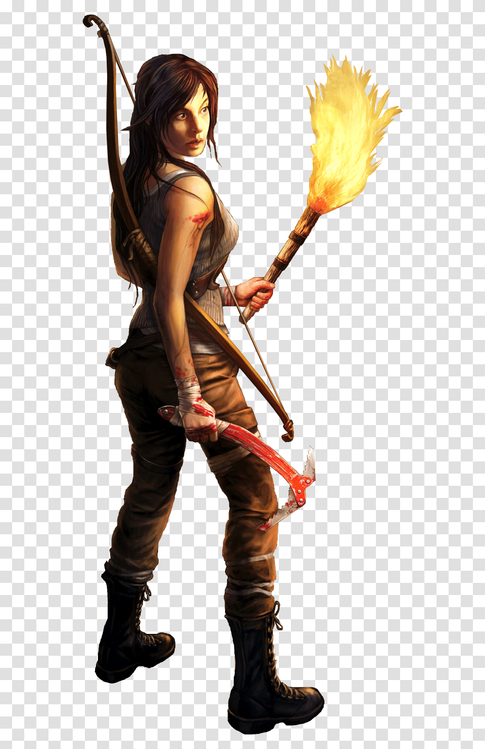 Lara Croft, Character, Archery, Sport, Bow Transparent Png