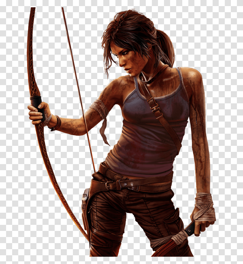 Lara Croft, Character, Bow, Person, Human Transparent Png