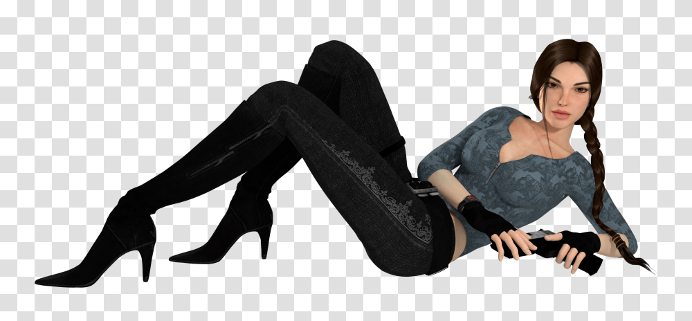 Lara Croft, Character, Apparel, Footwear Transparent Png