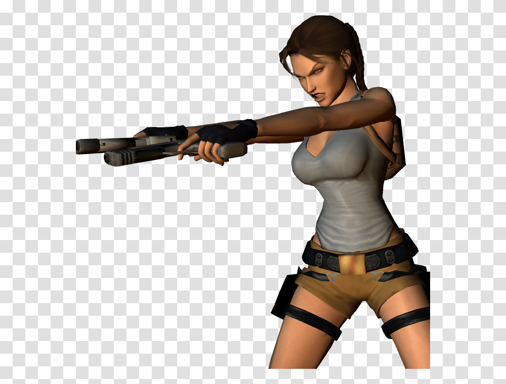 Lara Croft, Character, Person, Gun, Weapon Transparent Png