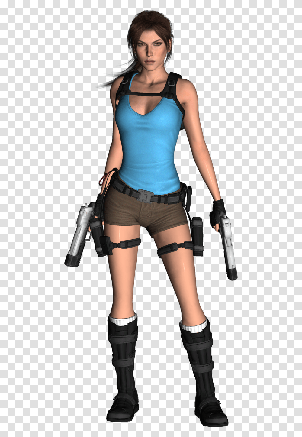 Lara Croft, Character, Person, Human, Weapon Transparent Png