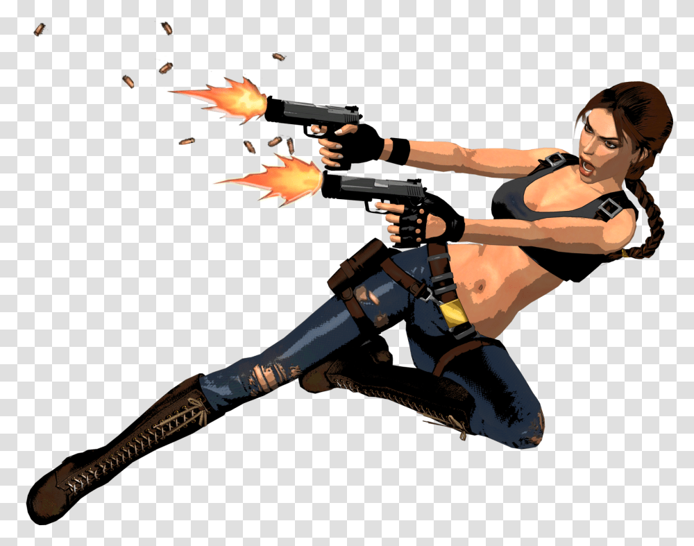 Lara Croft, Character, Person, Ninja, Weapon Transparent Png