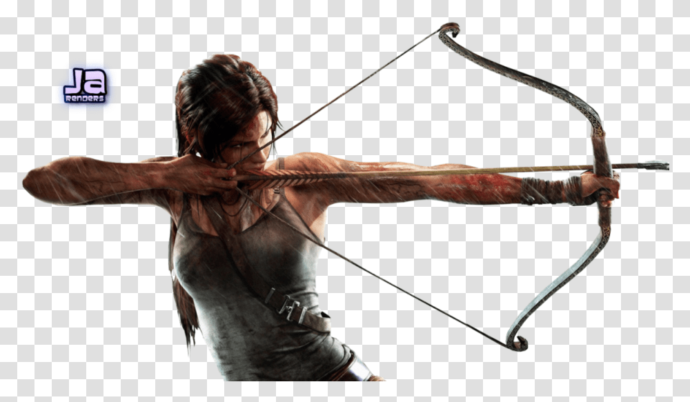 Lara Croft Clipart Web Icons Tomb Raider 2013 Bow And Arrow, Person, Human, Archer, Archery Transparent Png