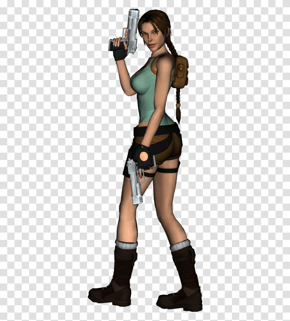 Lara Croft Dlpng, Person, Human, Brace, Gun Transparent Png