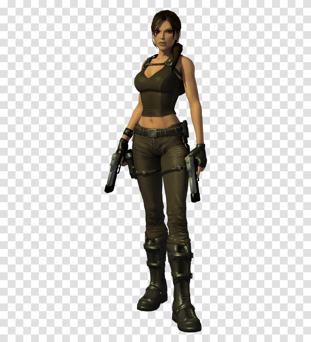 Lara Croft Tomb Raider Lara Croft, Person, Weapon, Costume Transparent Png