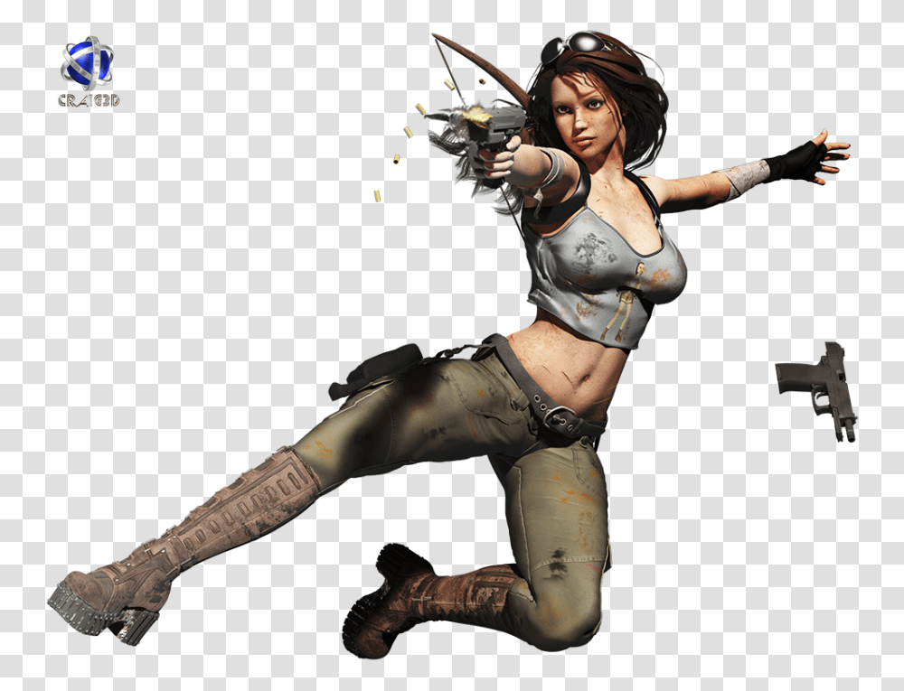 LaraCroft 3D Stock Render, Fantasy, Person, Human, Sport Transparent Png