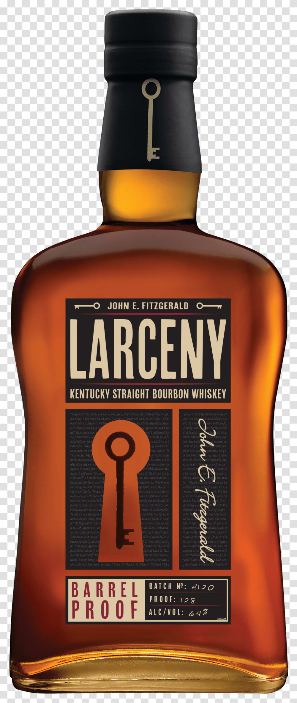 Larceny Barrel Proof, Liquor, Alcohol, Beverage, Drink Transparent Png