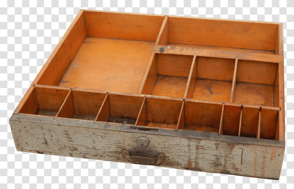 Large 1950 Post Office Wood Cash Drawer Plywood, Furniture, Box, Crate Transparent Png
