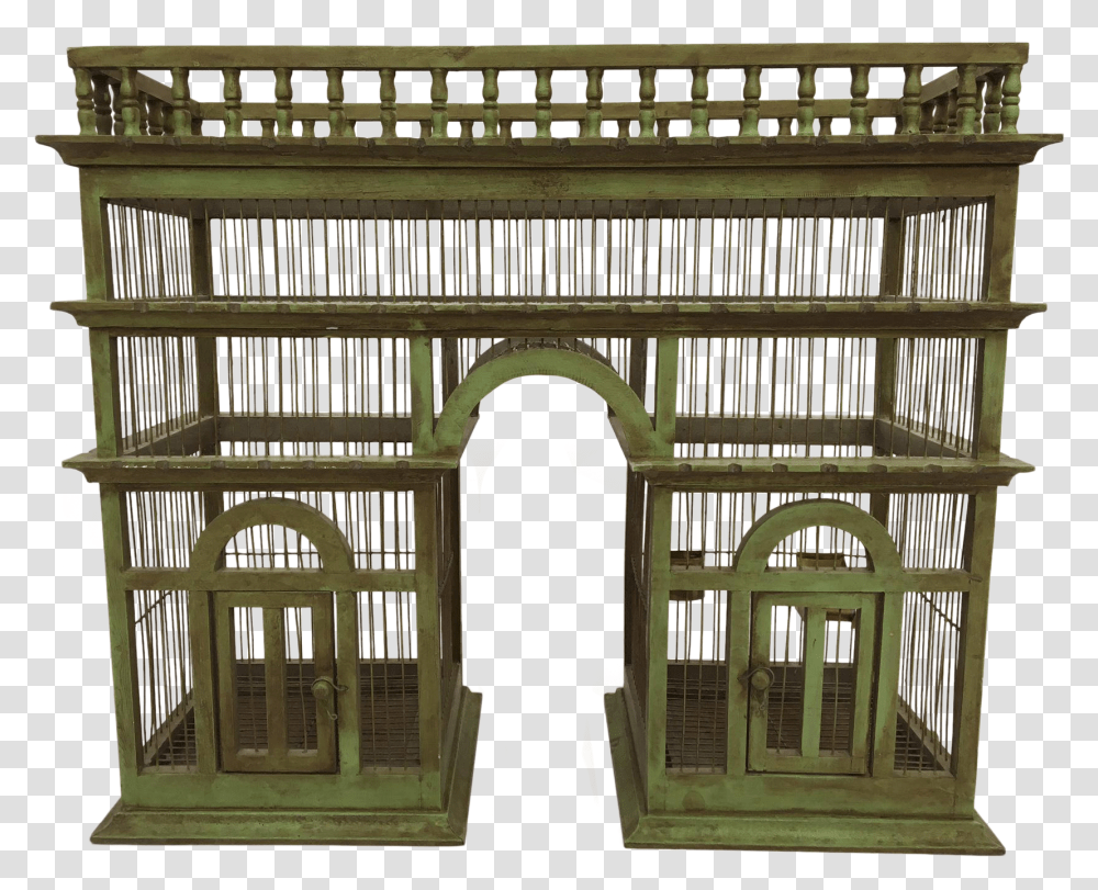 Large Arc De Triomphe Bird Cage Aviary, Gate, Outdoors, Building, Arbour Transparent Png