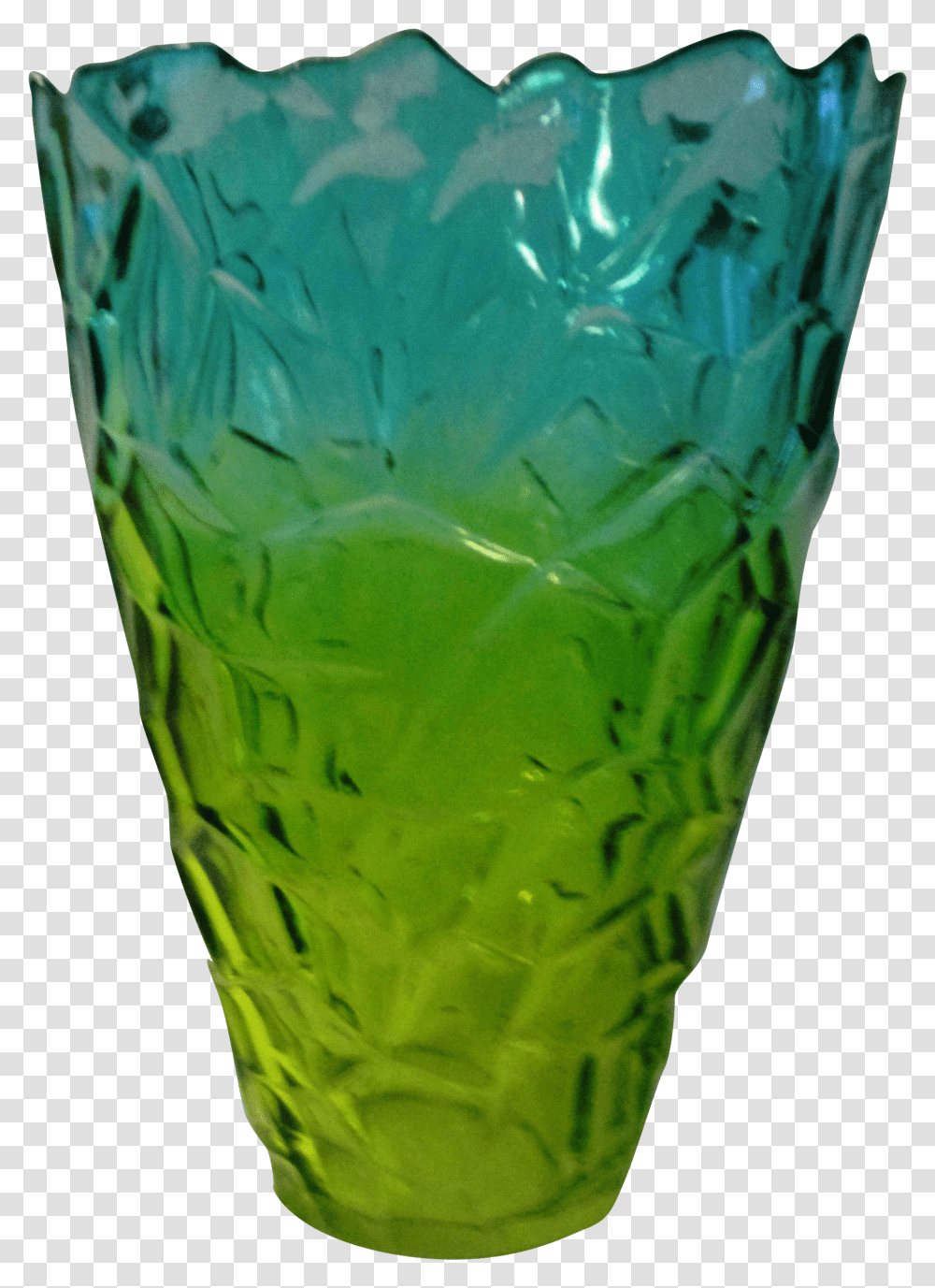 Large Art Glass Ombre Glacier Vase Serveware Transparent Png