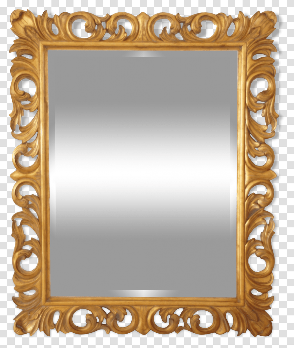 Large Beveled Mirror Gold Gilt Frame 135x164cmSrc Mirror, Mailbox, Letterbox, Gate Transparent Png