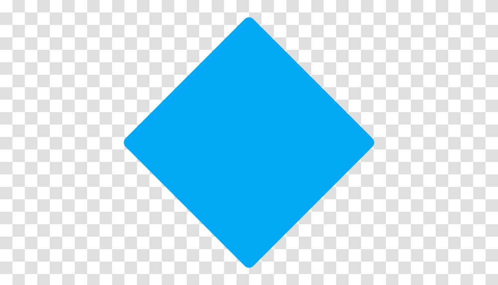 Large Blue Diamond Emoji, Triangle, Business Card, Paper Transparent Png