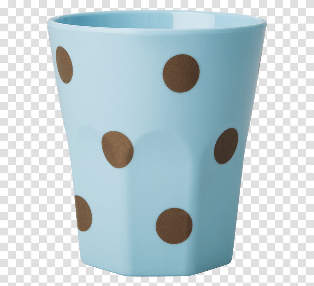 Large Blue Melamine Cup With Gold Polka Dots Polka Dot, Shaker, Bottle, Texture, Dice Transparent Png