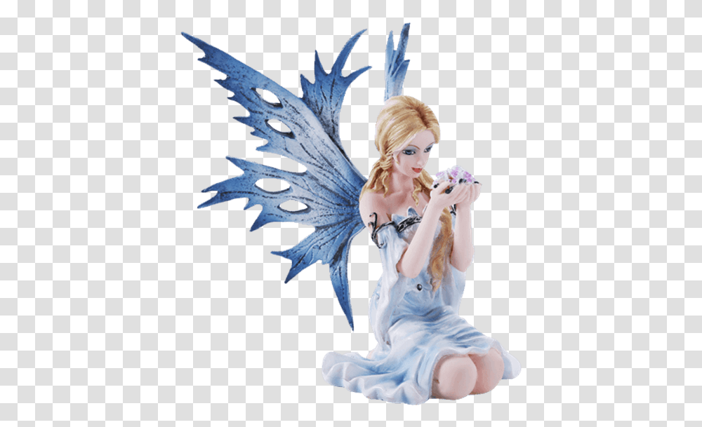 Large Blue Sitting Fairy, Person, Human, Angel Transparent Png