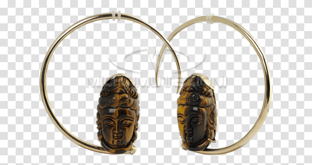 Large Brass Hoops With Tiger Eyes Shiva Mask Brass Cockroach, Reptile, Animal, Grain, Produce Transparent Png