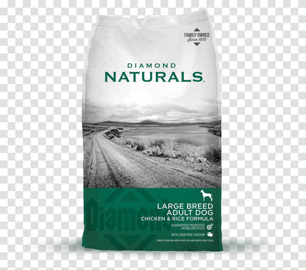 Large Breed Adult Dog Front Of Bag Diamond Naturals Puppy Food, Advertisement, Poster, Flyer, Paper Transparent Png