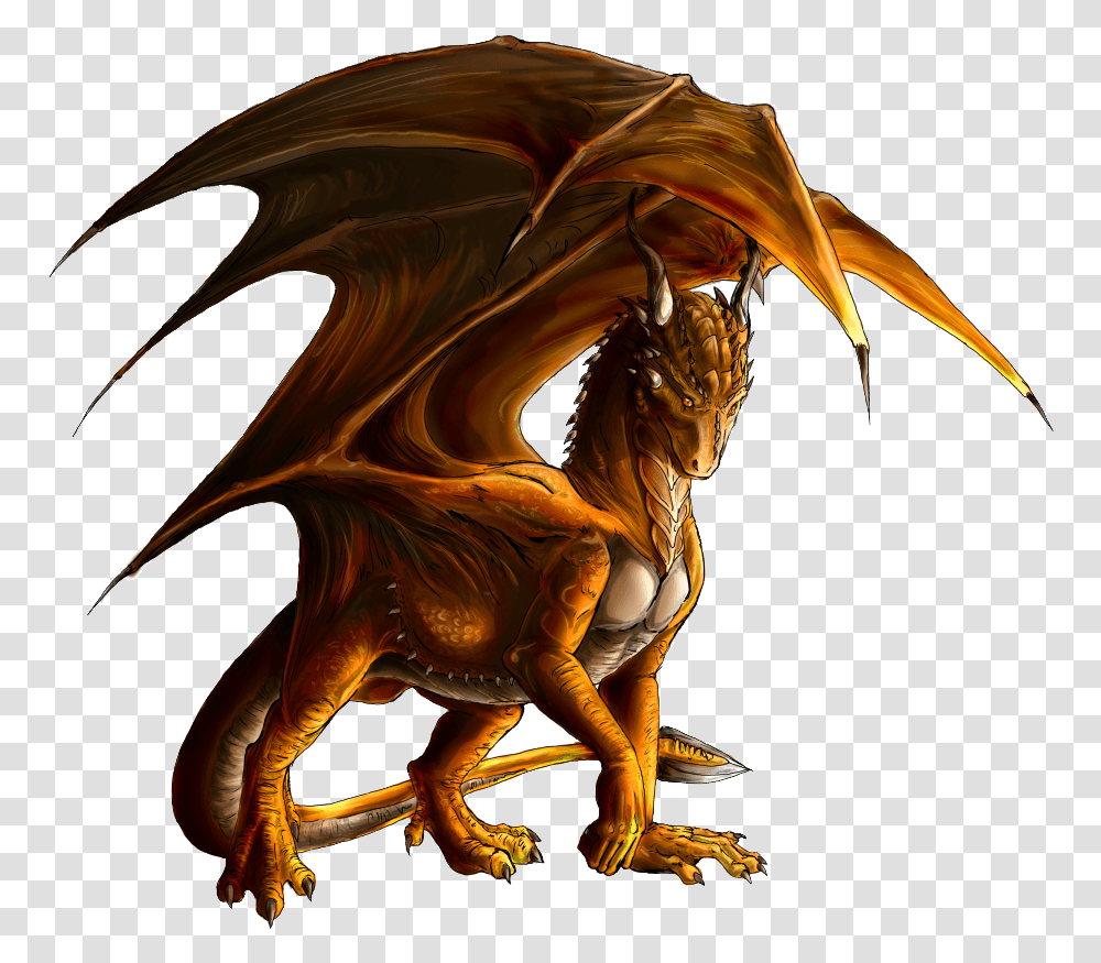 Large Brown Dragon Background Realistic Dragon, Helmet, Clothing, Apparel, Painting Transparent Png