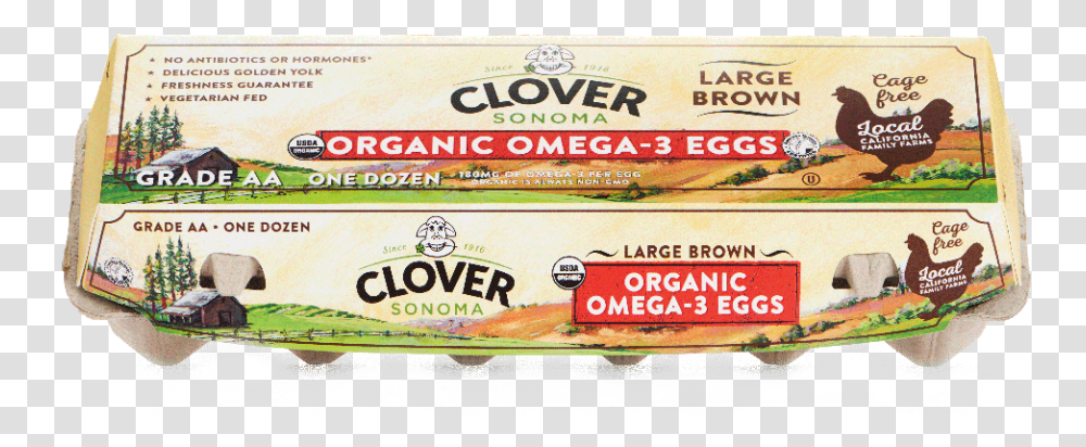 Large Brown Organic Omega 3 Eggs Convenience Food, Bird, Candy, Label Transparent Png