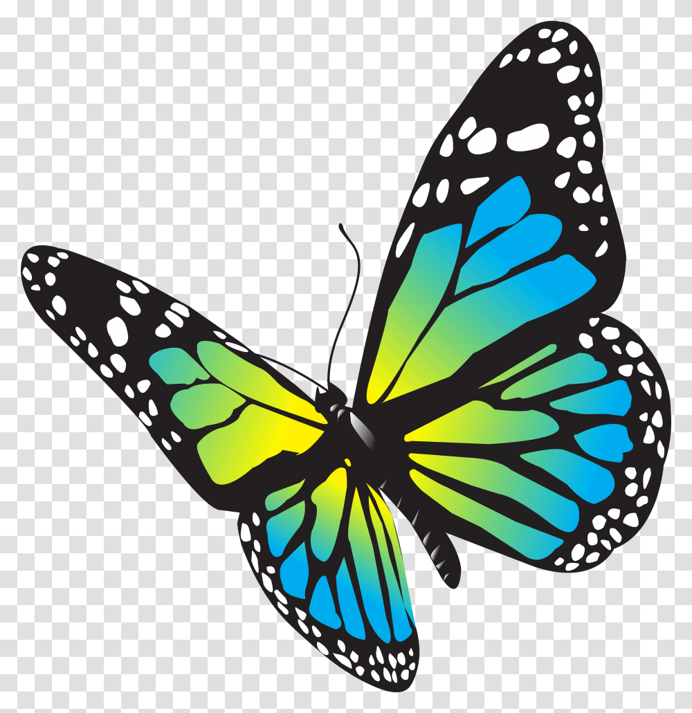 Large Butterfly Clipart, Insect, Invertebrate, Animal, Monarch Transparent Png