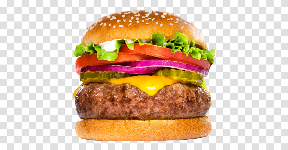 Large Cheeseburger, Food, Bread Transparent Png