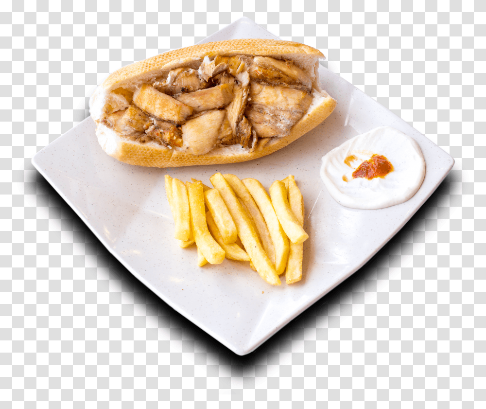 Large Chicken Sandwich French Fries Transparent Png