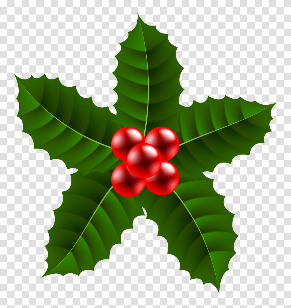 Large Christmas Holly Clip Art, Leaf, Plant, Star Symbol, Pattern Transparent Png