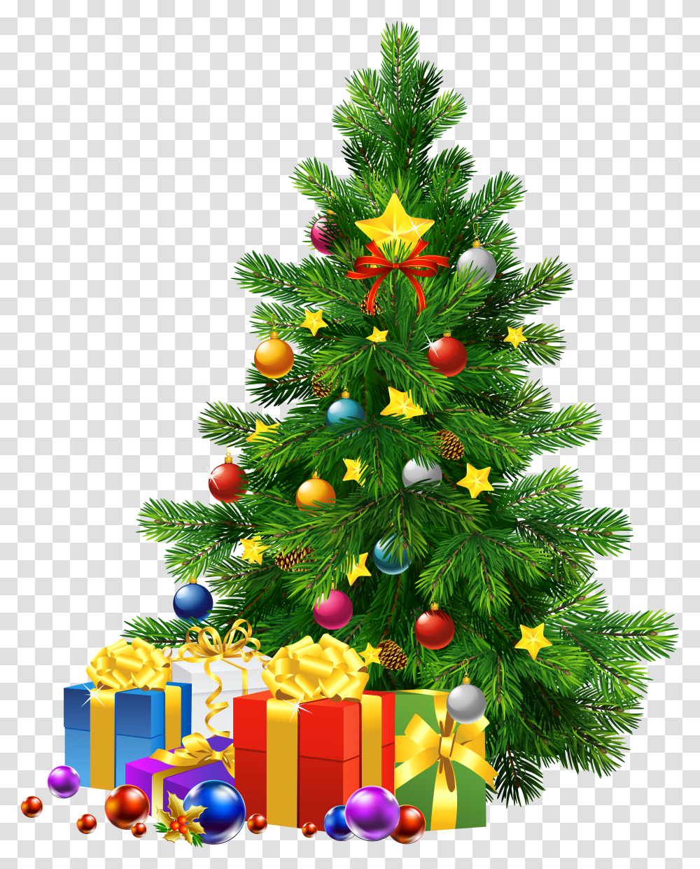 Large Christmas Tree With Gifts Format Christmas Tree Transparent Png