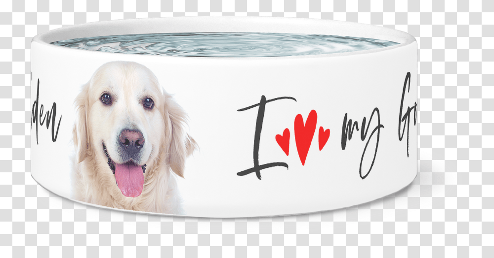 Large Dog Bowl I Love My Golden Retrieverwhite Golden Retriever, Pet, Canine, Animal, Mammal Transparent Png