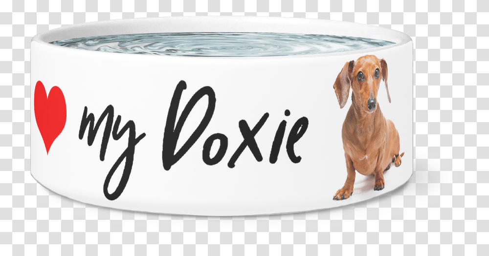 Large Dog Bowl Love My Doxie Designer Dog Bowls Dachshund, Pet, Canine, Animal, Mammal Transparent Png